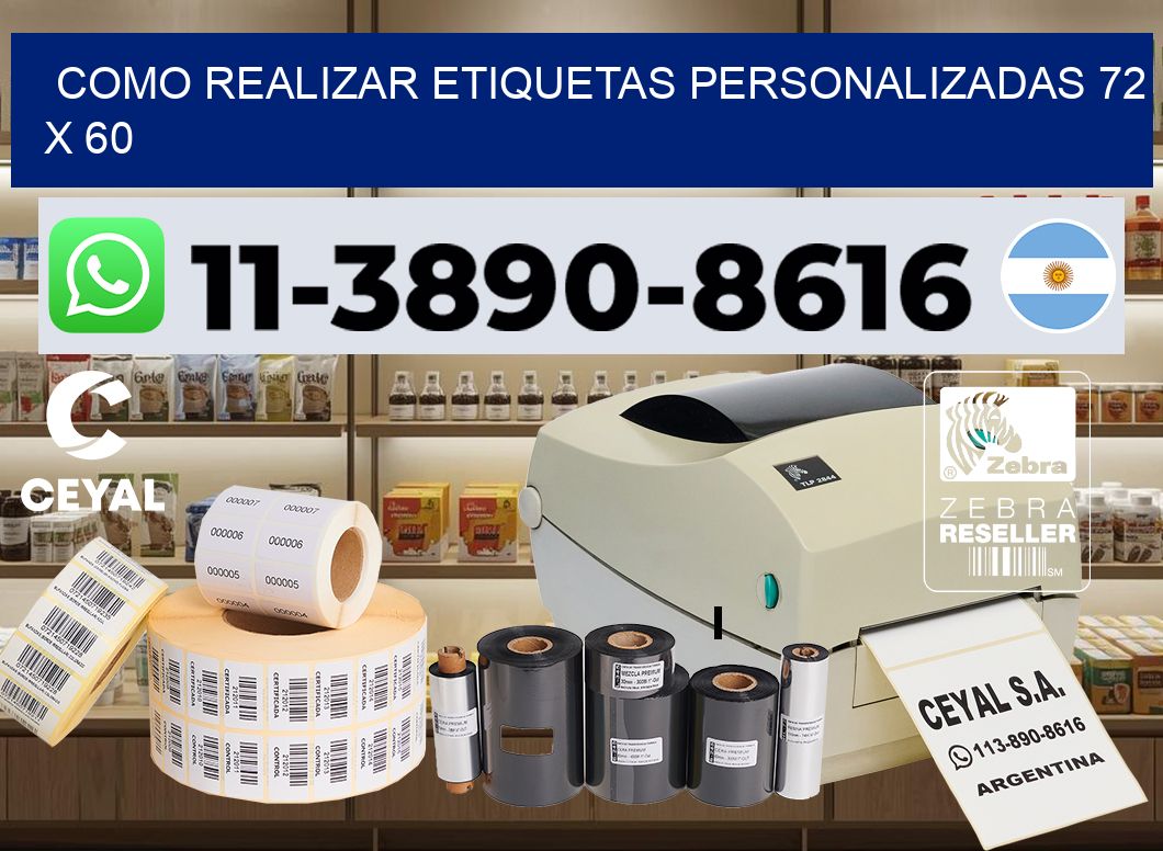 como realizar etiquetas personalizadas 72 x 60