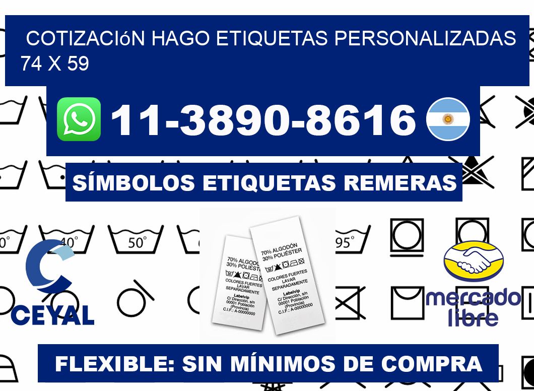 cotización hago etiquetas personalizadas 74 x 59