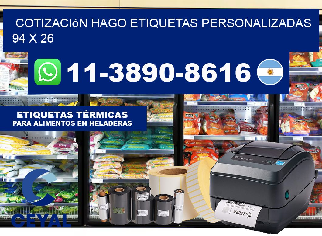 cotización hago etiquetas personalizadas 94 x 26