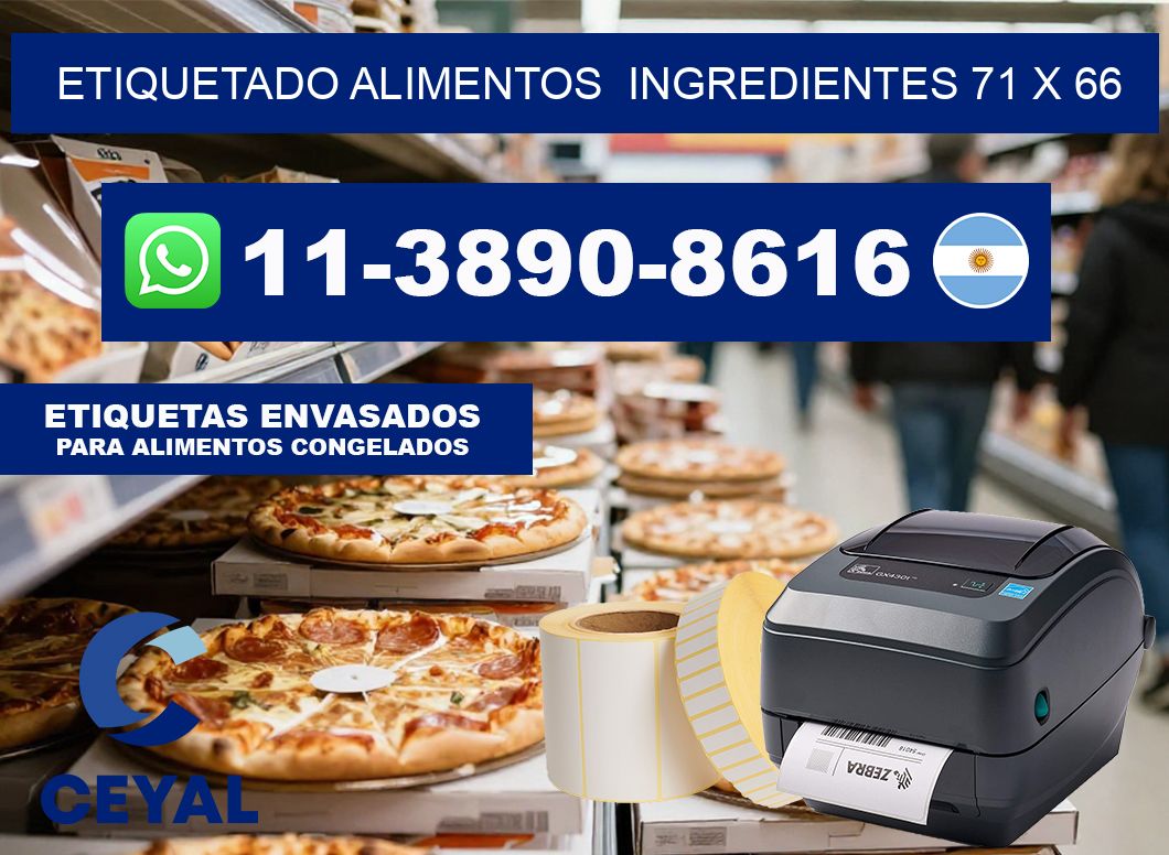 etiquetado alimentos  Ingredientes 71 x 66