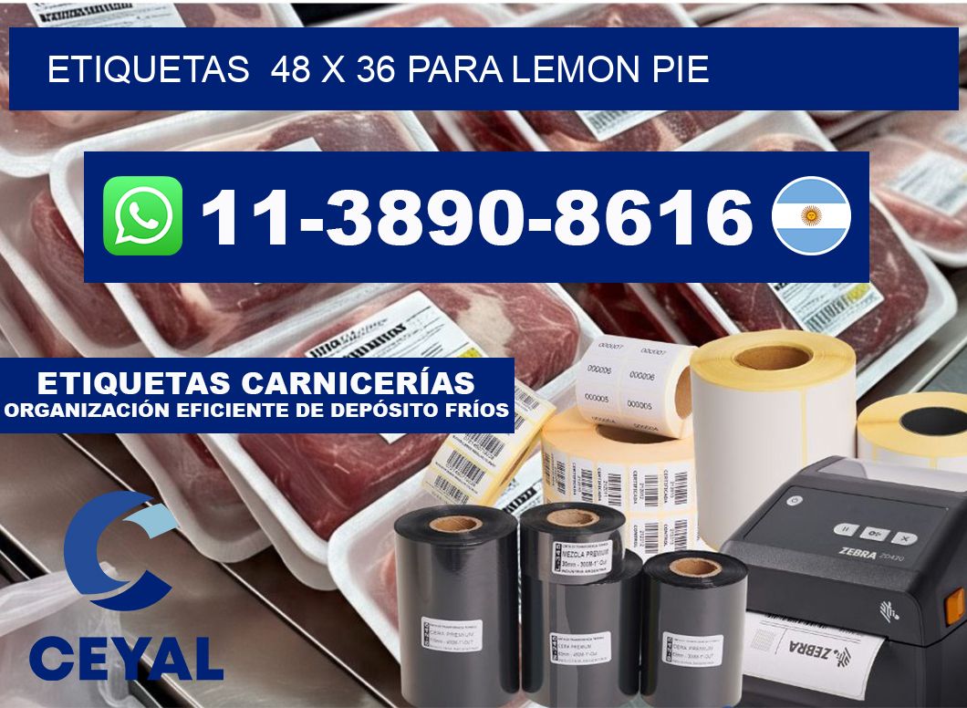 etiquetas  48 x 36 para Lemon pie