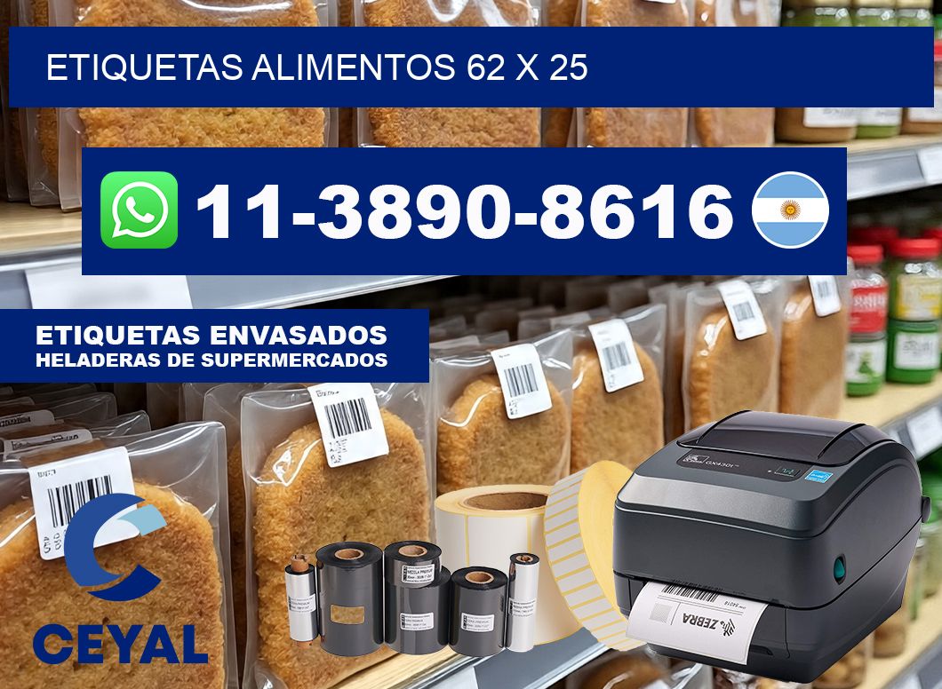 etiquetas alimentos 62 x 25