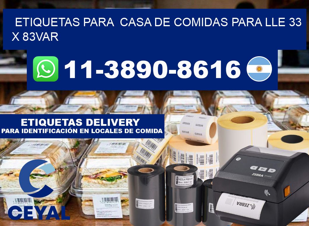 etiquetas para  Casa de comidas para lle 33 x 83var