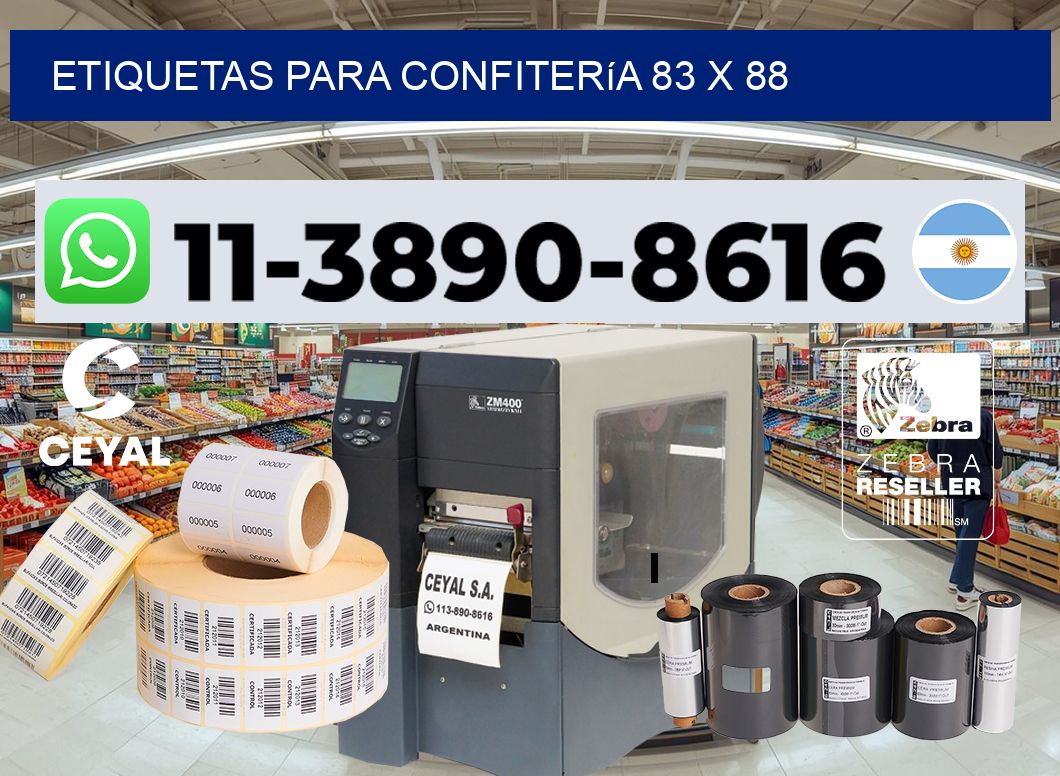 etiquetas para Confitería 83 x 88