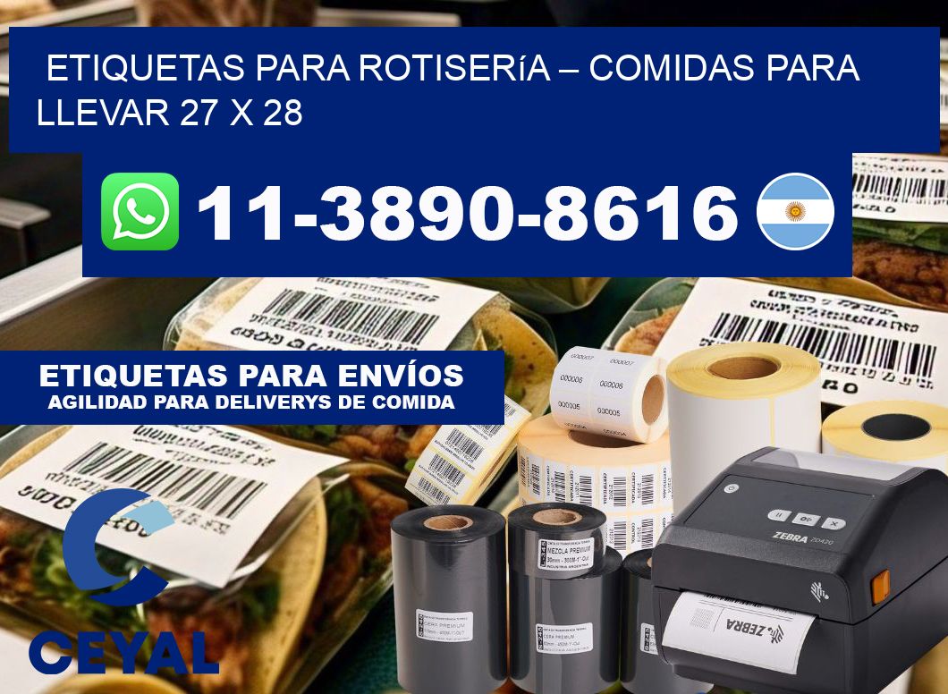 etiquetas para Rotisería – comidas para llevar 27 x 28