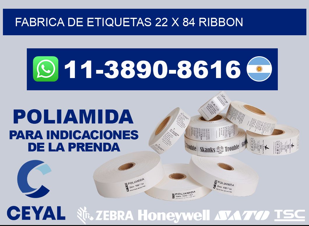 fabrica de etiquetas 22 x 84 ribbon