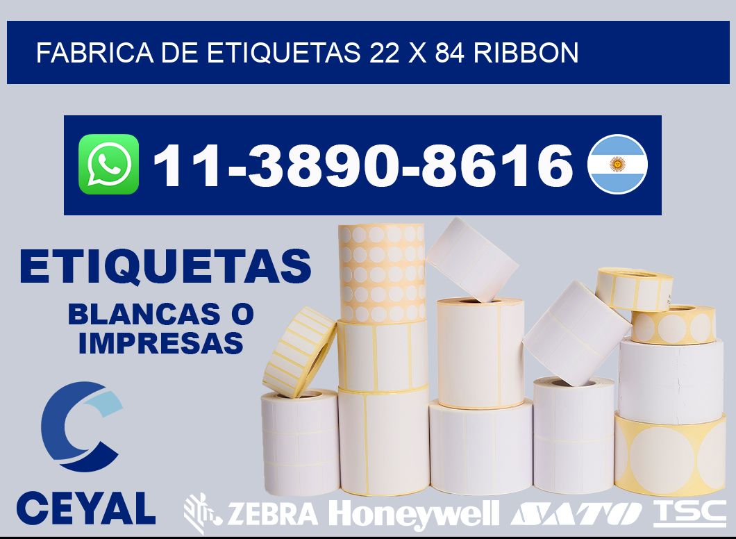 fabrica de etiquetas 22 x 84 ribbon