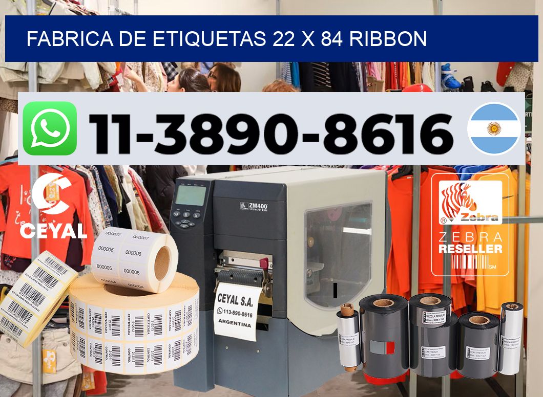 fabrica de etiquetas 22 x 84 ribbon