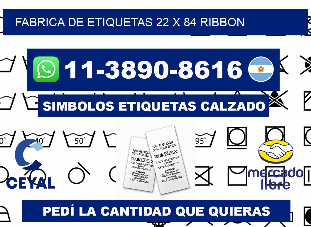 fabrica de etiquetas 22 x 84 ribbon