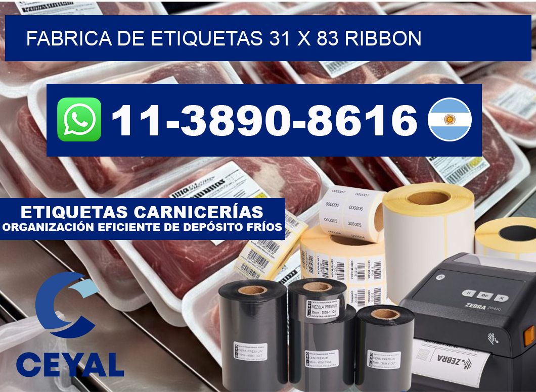 fabrica de etiquetas 31 x 83 ribbon