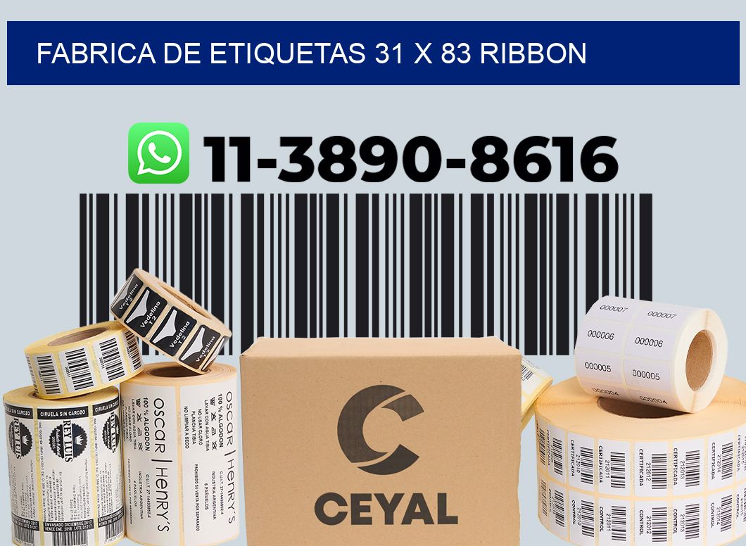 fabrica de etiquetas 31 x 83 ribbon
