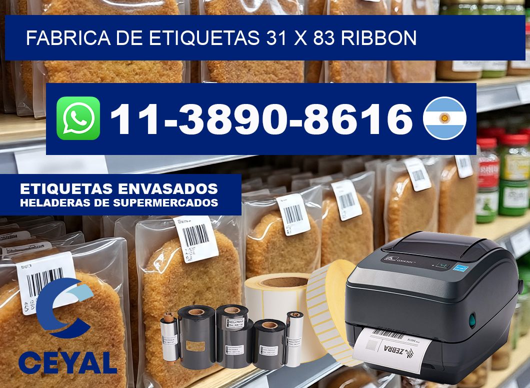 fabrica de etiquetas 31 x 83 ribbon