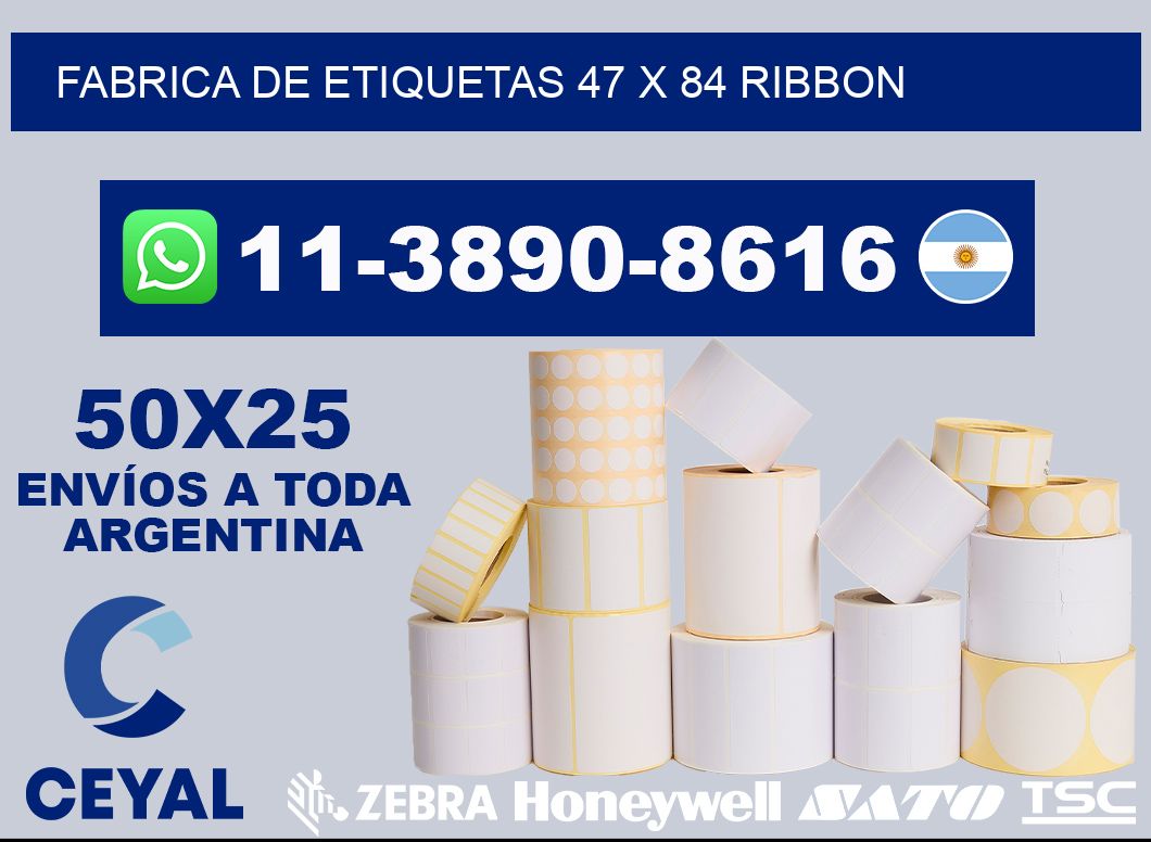 fabrica de etiquetas 47 x 84 ribbon