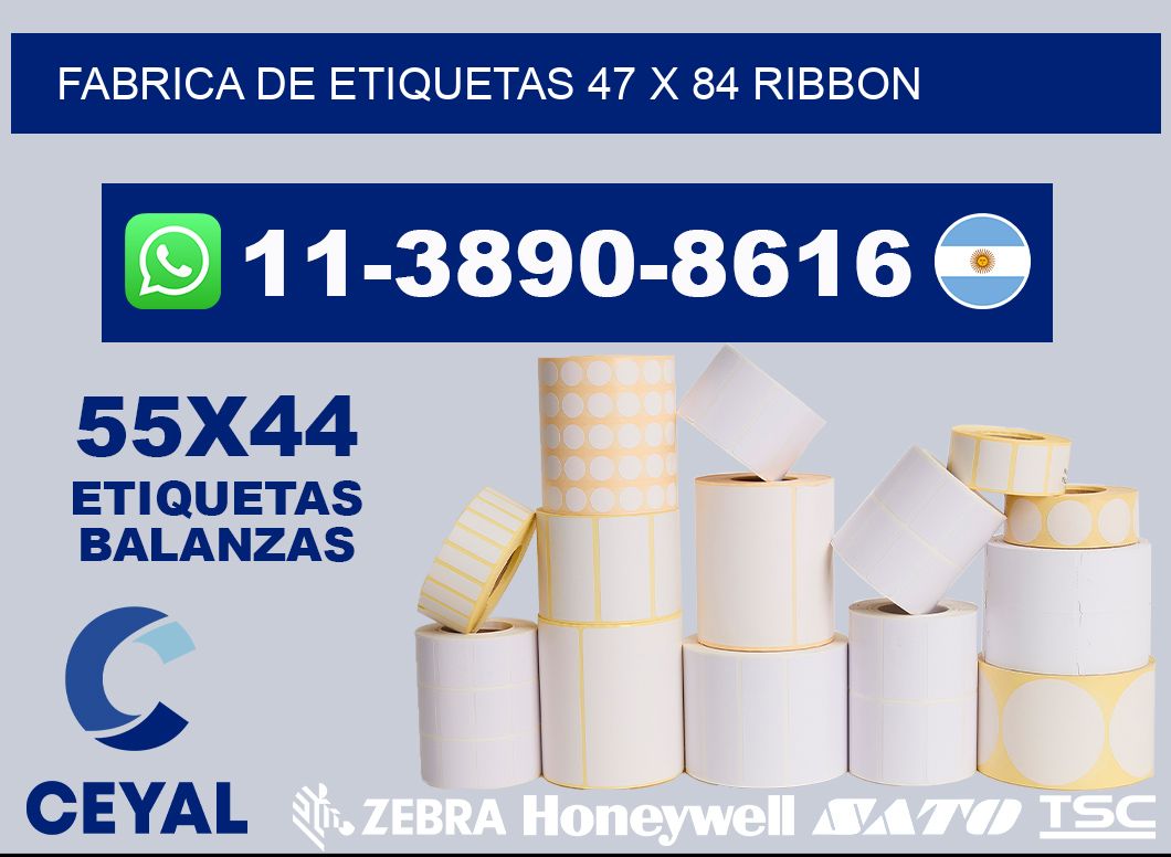 fabrica de etiquetas 47 x 84 ribbon