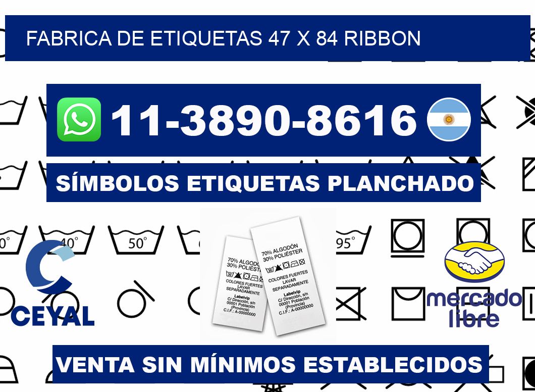 fabrica de etiquetas 47 x 84 ribbon