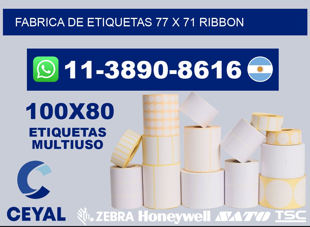 fabrica de etiquetas 77 x 71 ribbon