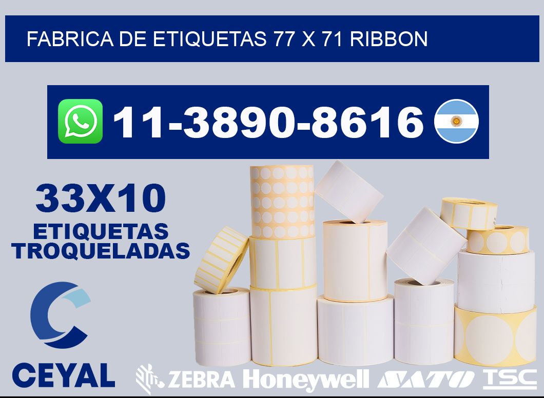 fabrica de etiquetas 77 x 71 ribbon