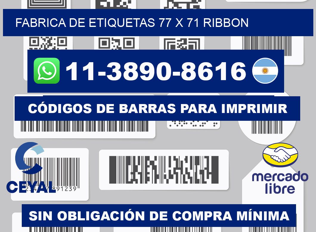 fabrica de etiquetas 77 x 71 ribbon