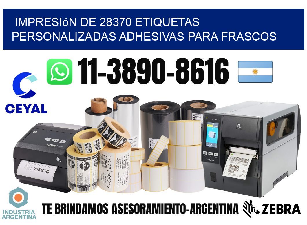 impresión de 28370 etiquetas personalizadas adhesivas para frascos