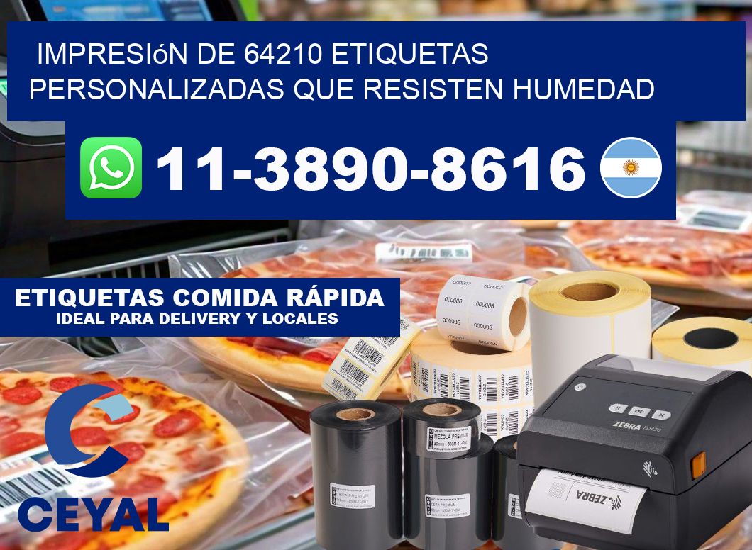 impresión de 64210 etiquetas personalizadas que resisten humedad