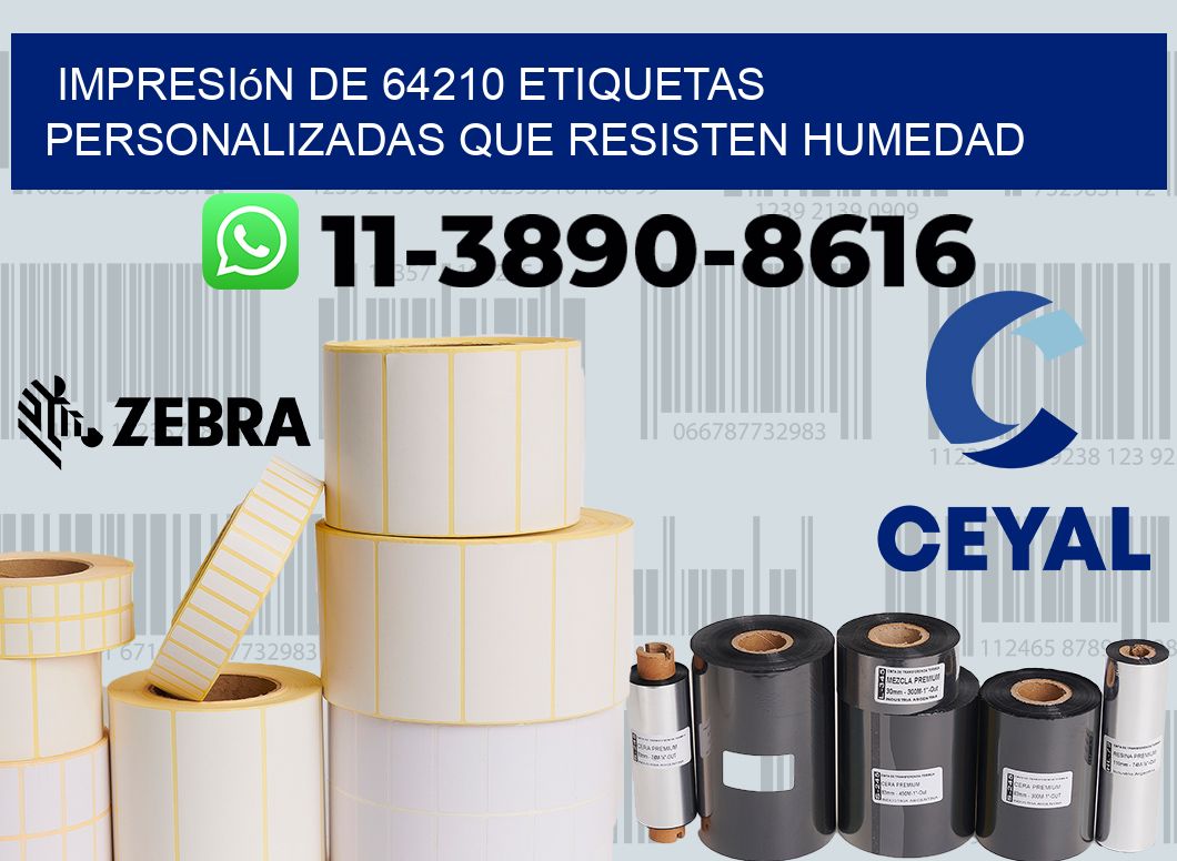 impresión de 64210 etiquetas personalizadas que resisten humedad