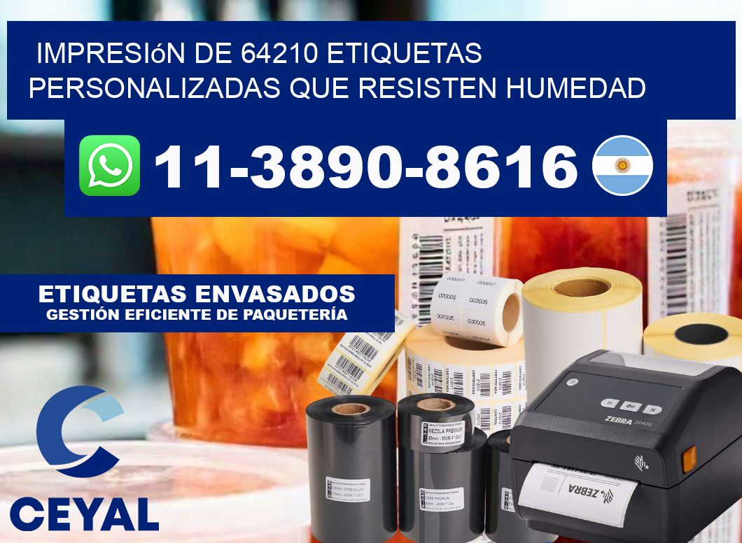 impresión de 64210 etiquetas personalizadas que resisten humedad