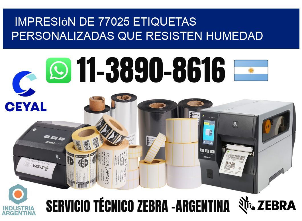 impresión de 77025 etiquetas personalizadas que resisten humedad