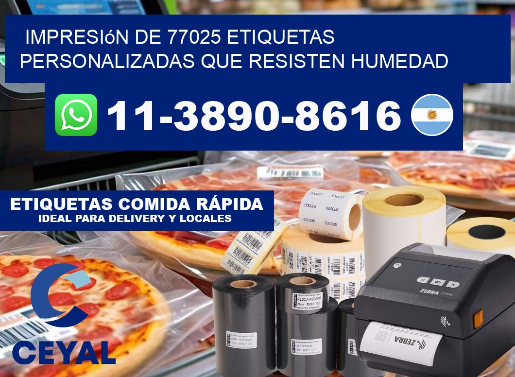impresión de 77025 etiquetas personalizadas que resisten humedad