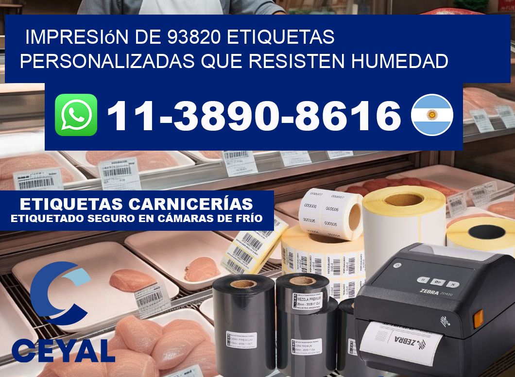impresión de 93820 etiquetas personalizadas que resisten humedad