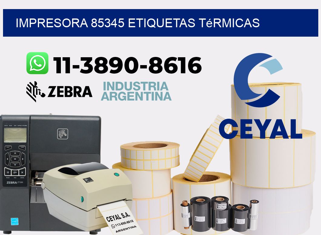 impresora 85345 etiquetas térmicas