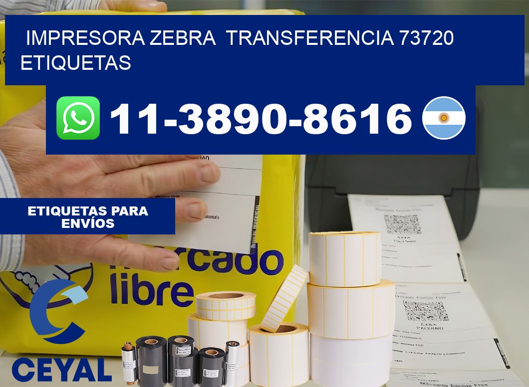 impresora zebra  transferencia 73720 etiquetas