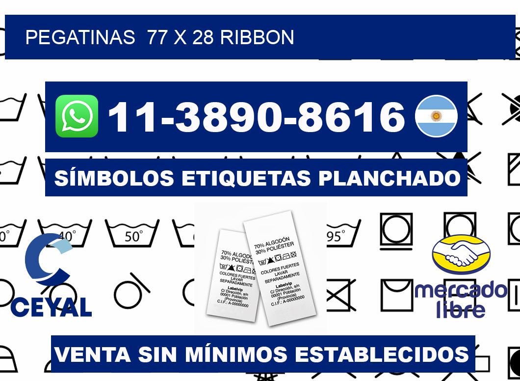 pegatinas 77 x 28 ribbon