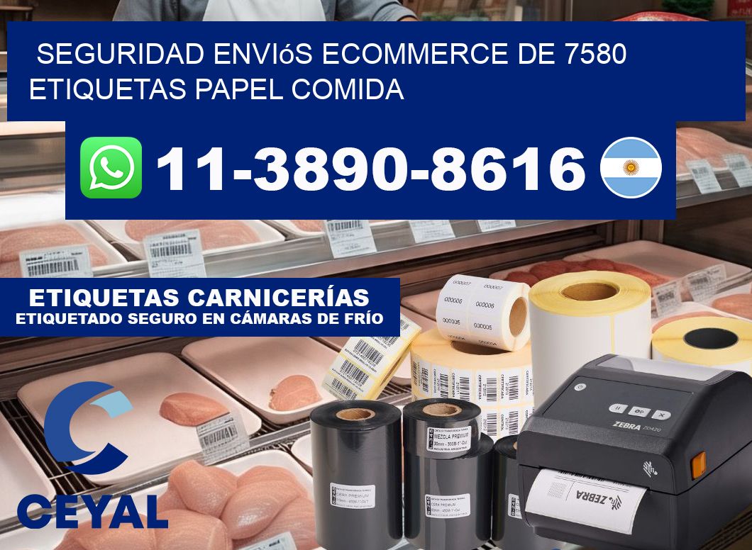 seguridad enviós ecommerce de 7580 etiquetas papel comida