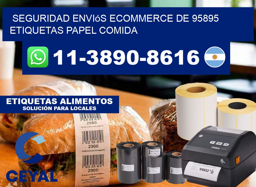 seguridad enviós ecommerce de 95895 etiquetas papel comida