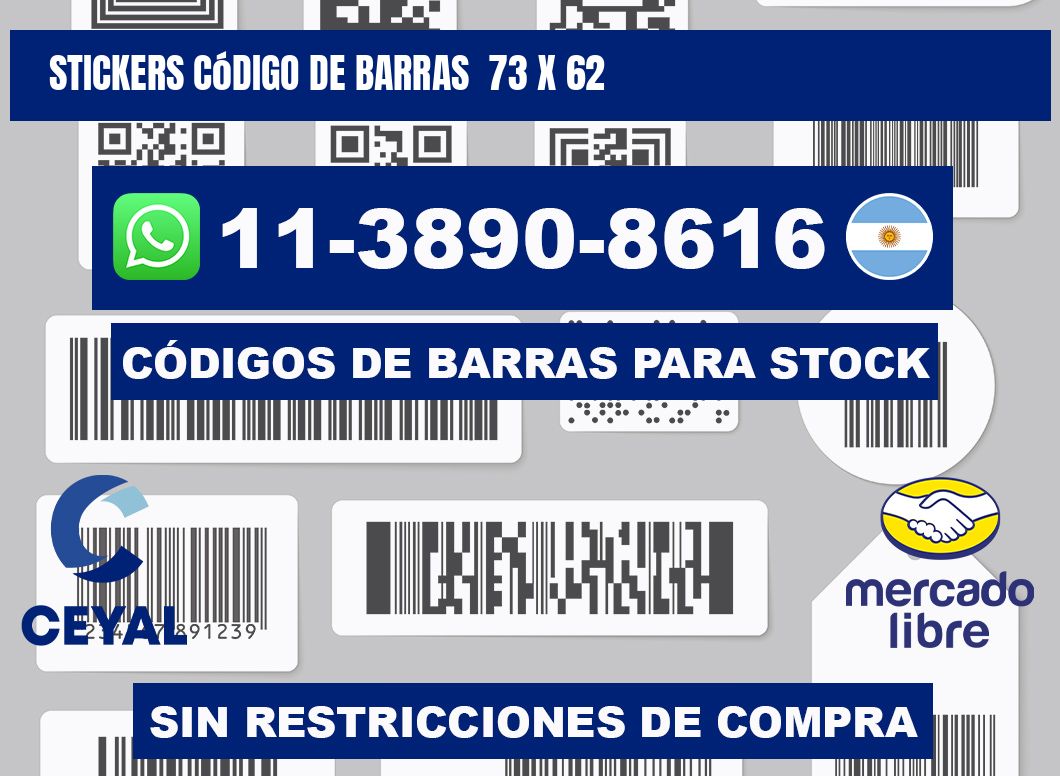 stickers código de barras 73 x 62