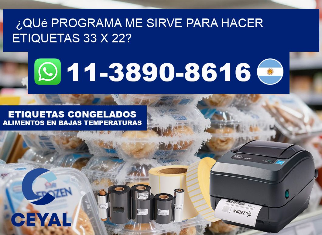 ¿Qué programa me sirve para hacer etiquetas 33 x 22?