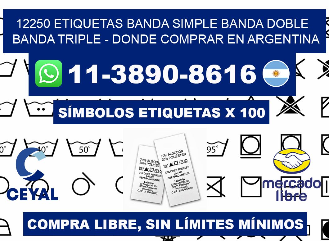 12250 etiquetas banda simple banda doble banda triple - Donde Comprar en Argentina