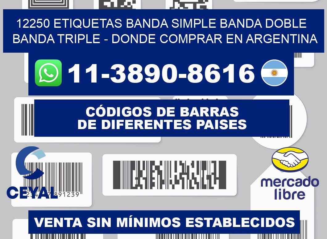 12250 etiquetas banda simple banda doble banda triple - Donde Comprar en Argentina