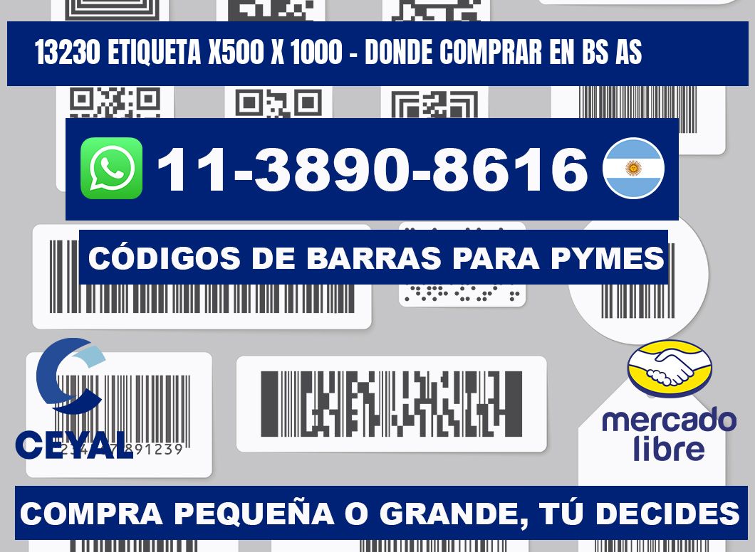 13230 etiqueta x500 x 1000 - Donde Comprar en bs as