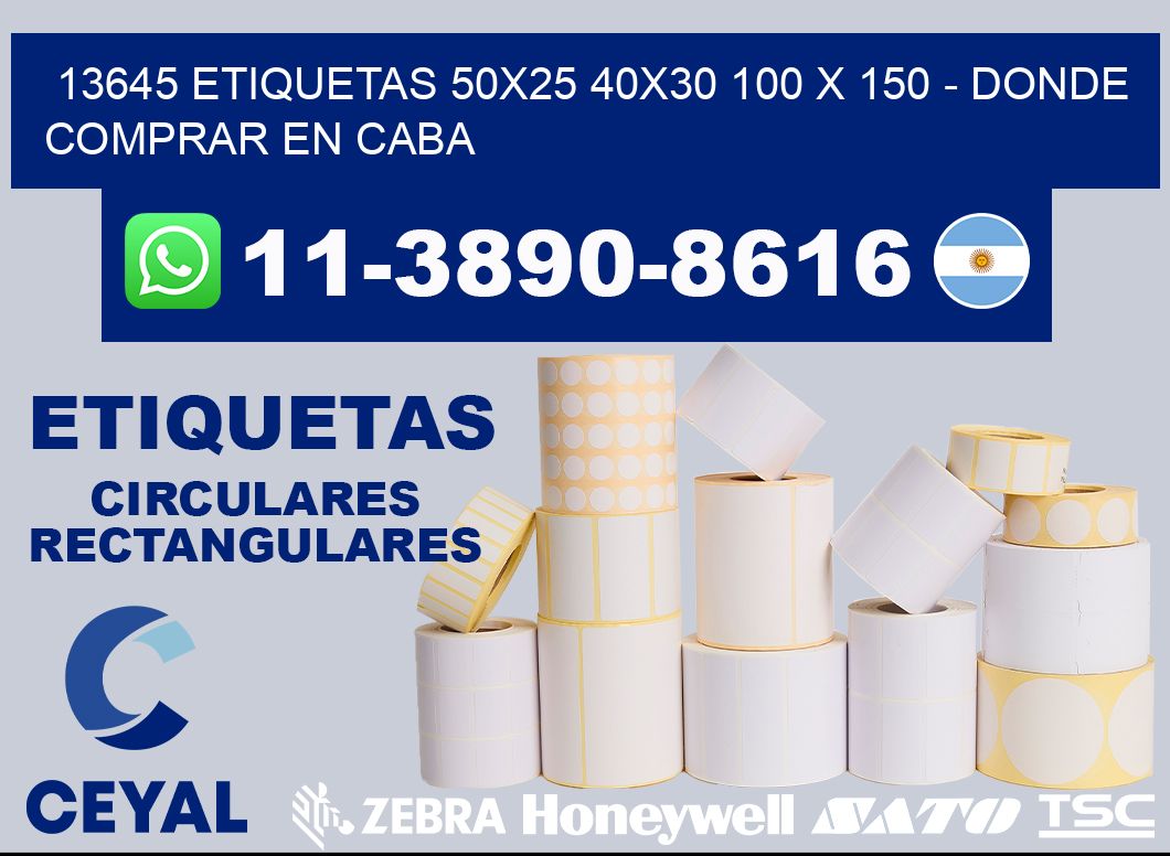 13645 etiquetas 50x25 40x30 100 x 150 - Donde Comprar en Caba
