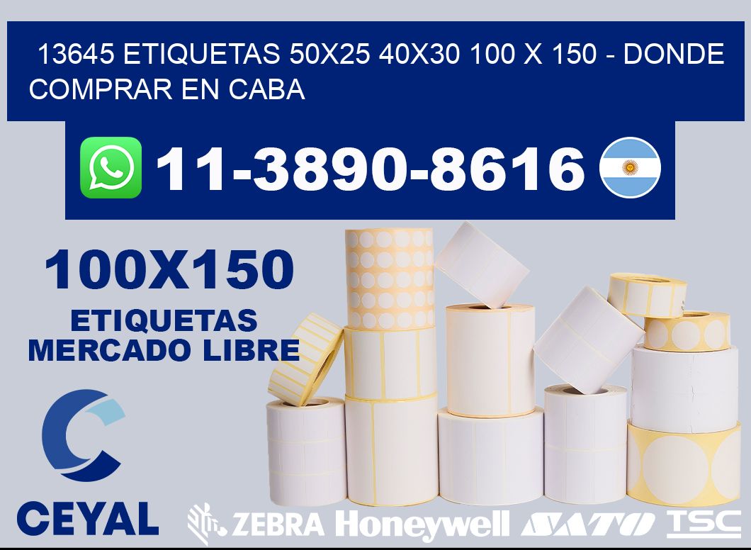 13645 etiquetas 50x25 40x30 100 x 150 - Donde Comprar en Caba