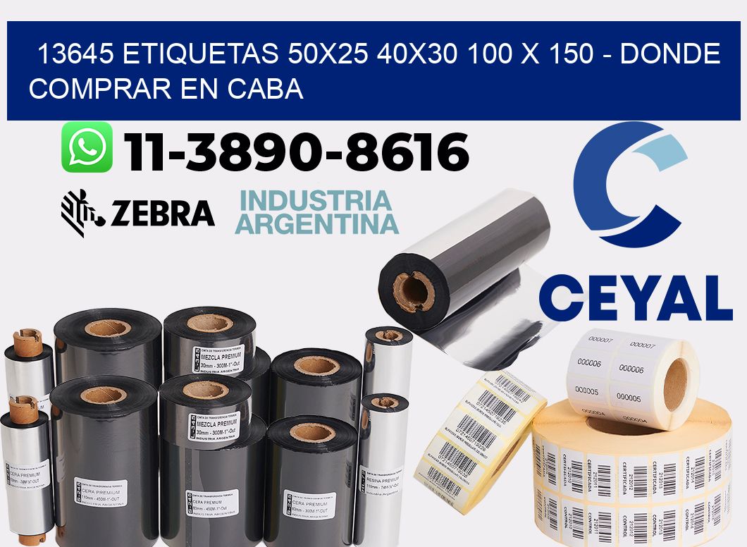 13645 etiquetas 50x25 40x30 100 x 150 - Donde Comprar en Caba