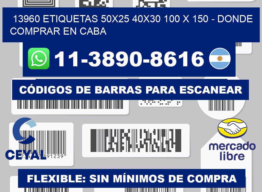13960 etiquetas 50x25 40x30 100 x 150 - Donde Comprar en Caba