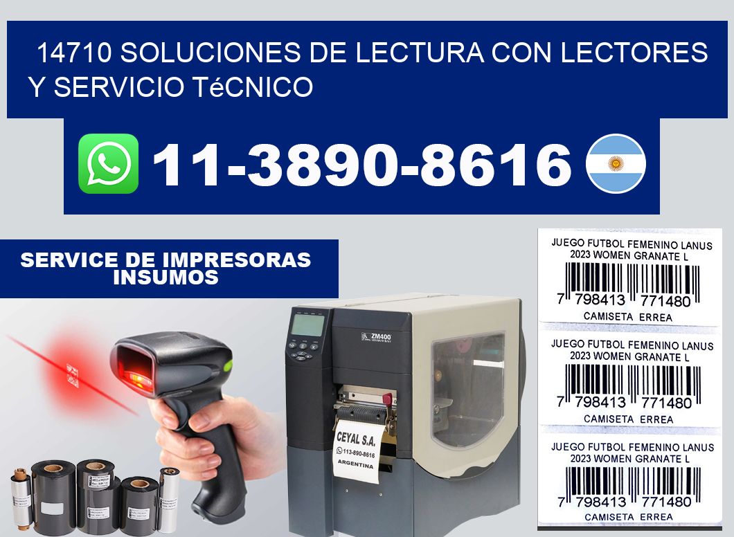 14710 Soluciones de lectura con lectores y Servicio Técnico
