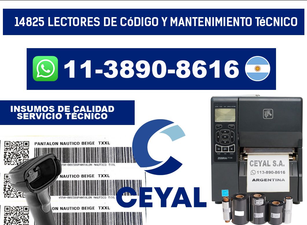 14825 Lectores de Código y Mantenimiento Técnico