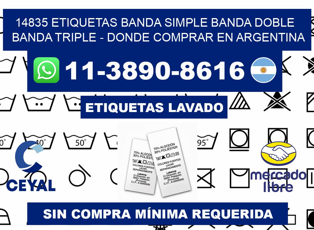 14835 etiquetas banda simple banda doble banda triple - Donde Comprar en Argentina