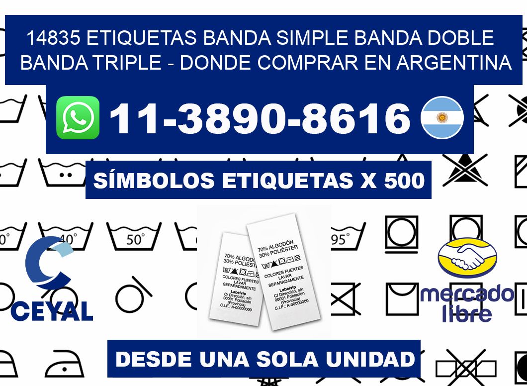 14835 etiquetas banda simple banda doble banda triple - Donde Comprar en Argentina