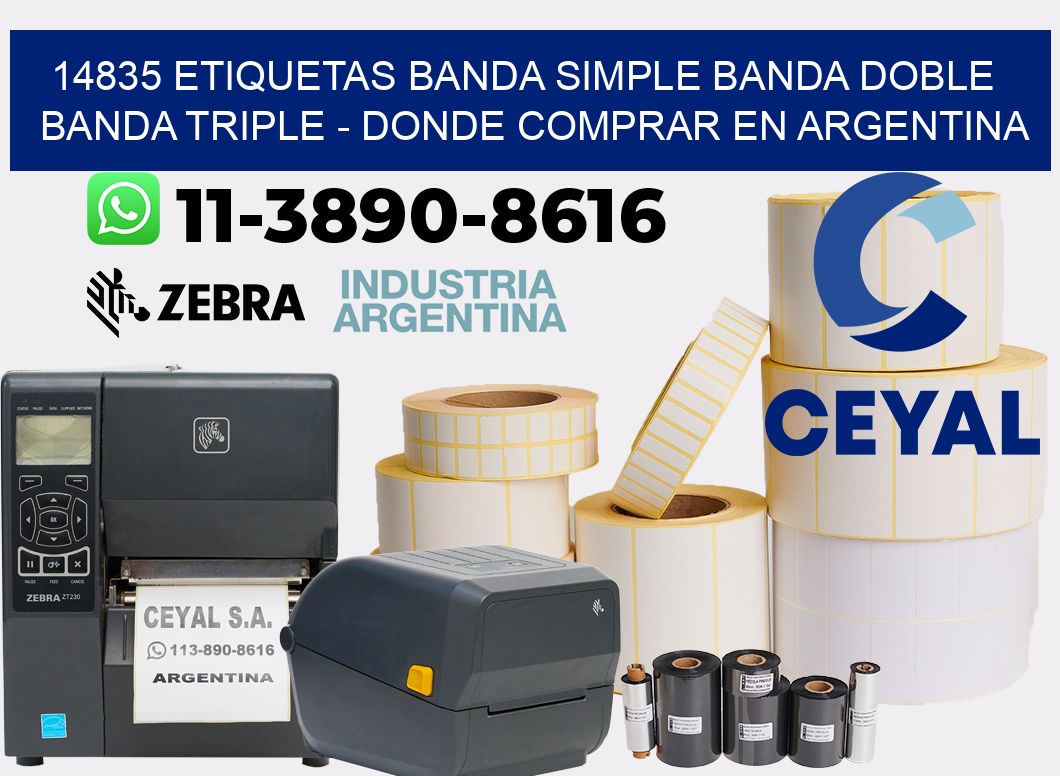 14835 etiquetas banda simple banda doble banda triple - Donde Comprar en Argentina