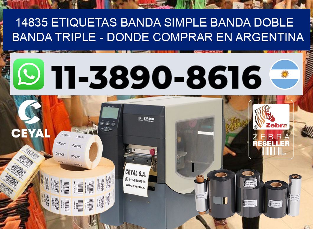 14835 etiquetas banda simple banda doble banda triple – Donde Comprar en Argentina