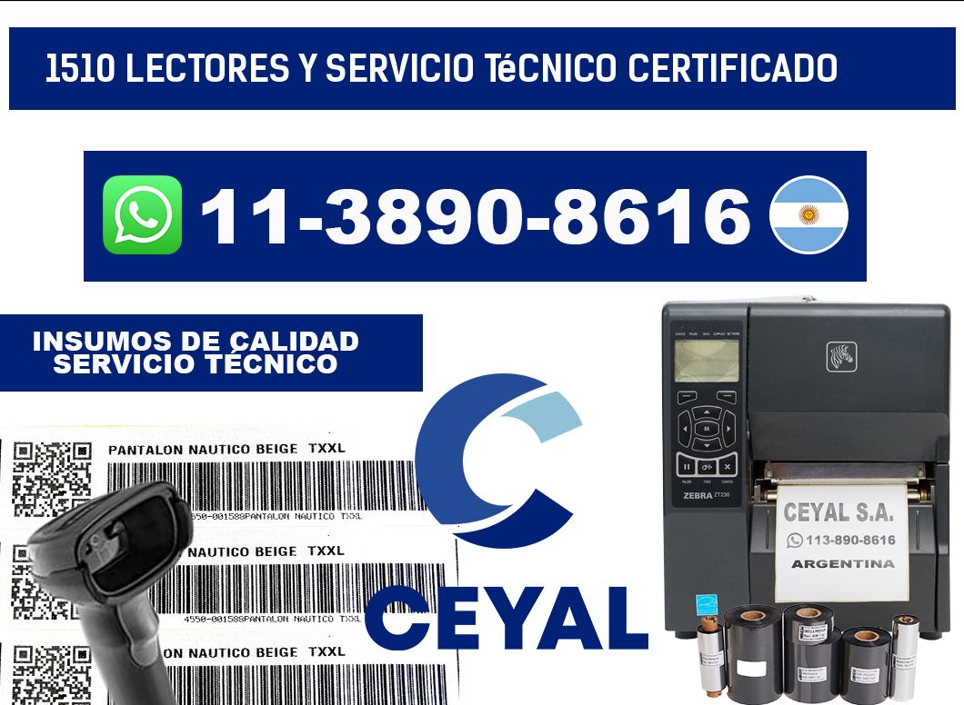 1510 Lectores y Servicio Técnico Certificado